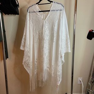 White fashion nova beach cover up